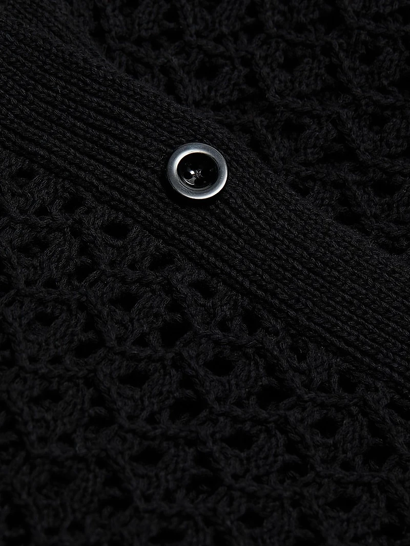 Tori Crocheted Cotton Cardigan