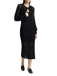 Tori Crocheted Cotton Cardigan