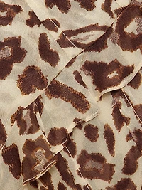 Leopard Georgette Halter Maxi Dress