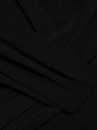 Ruched Stretch Crepe Wide-Leg Jumpsuit