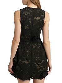 Floral Lace & Appliqué Minidress
