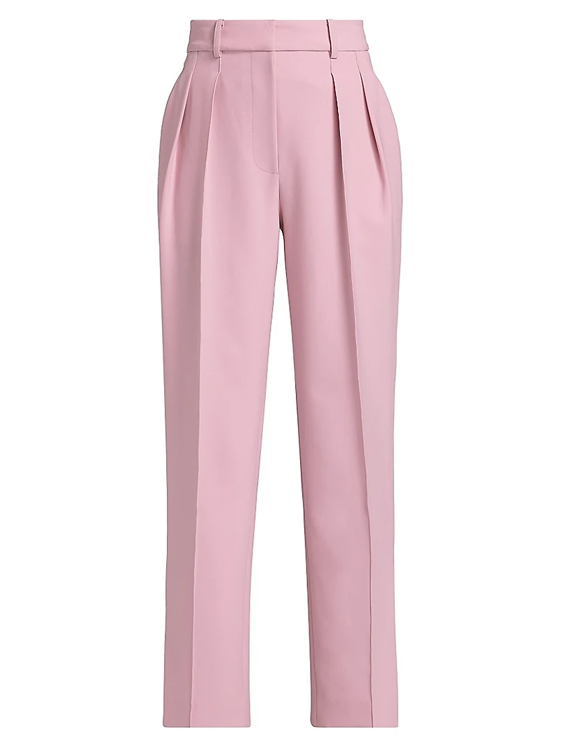 Pleat Front Cropped Pants