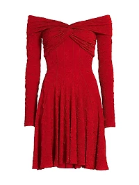 Textured Off-the-Shoulder Minidress