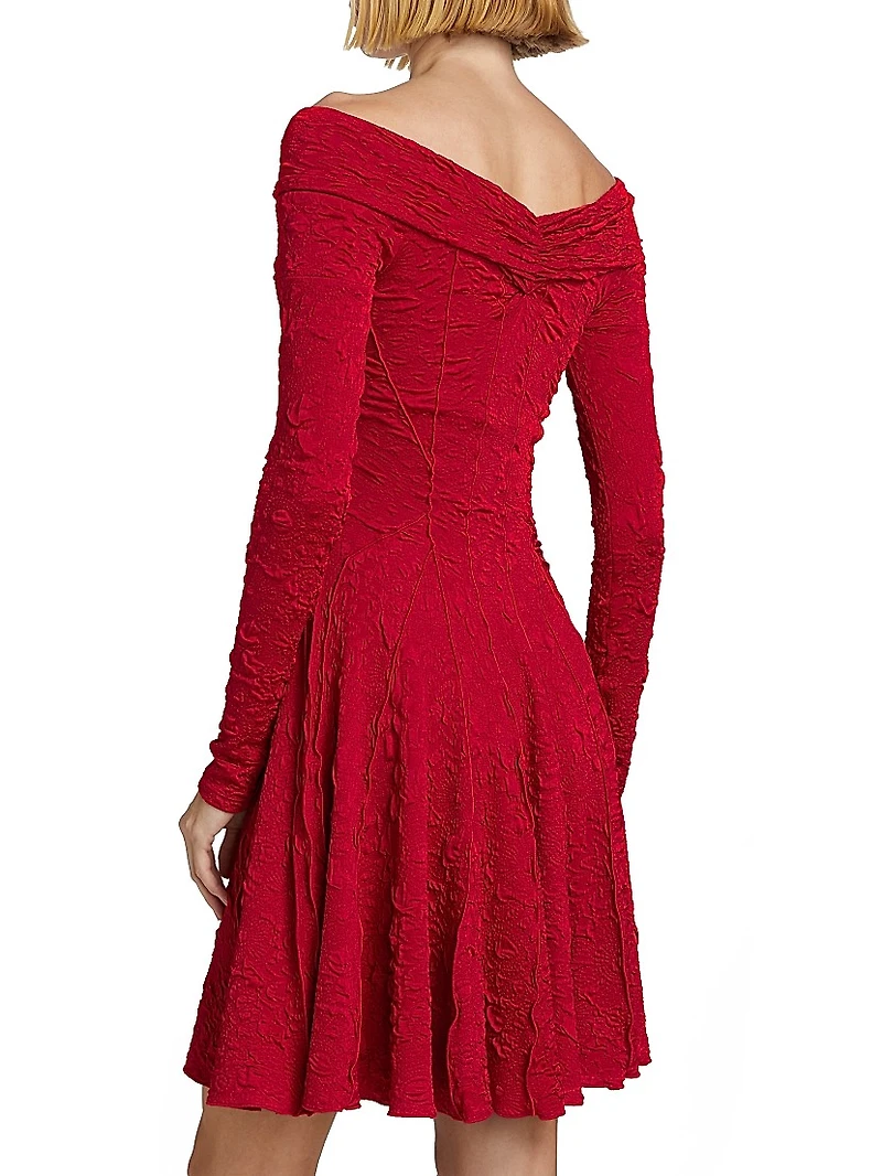 Textured Off-the-Shoulder Minidress