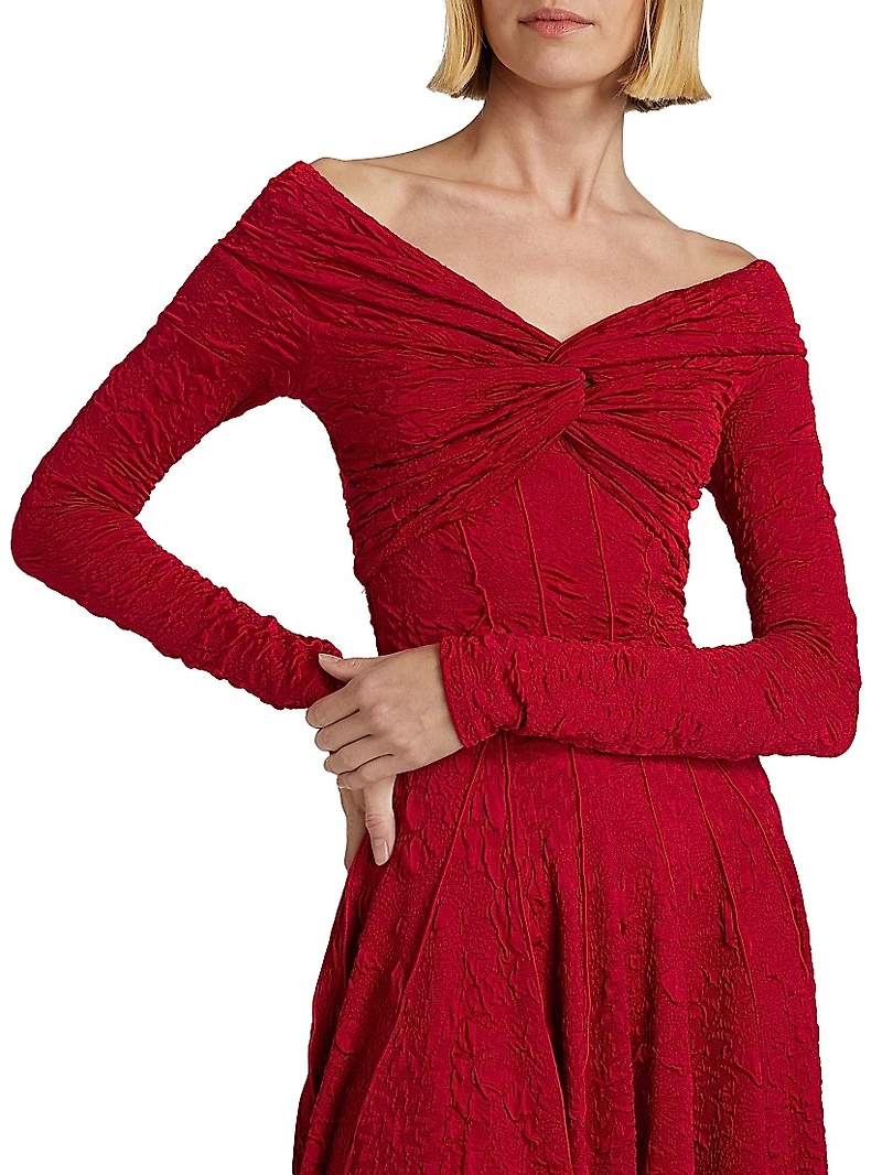 Textured Off-the-Shoulder Minidress