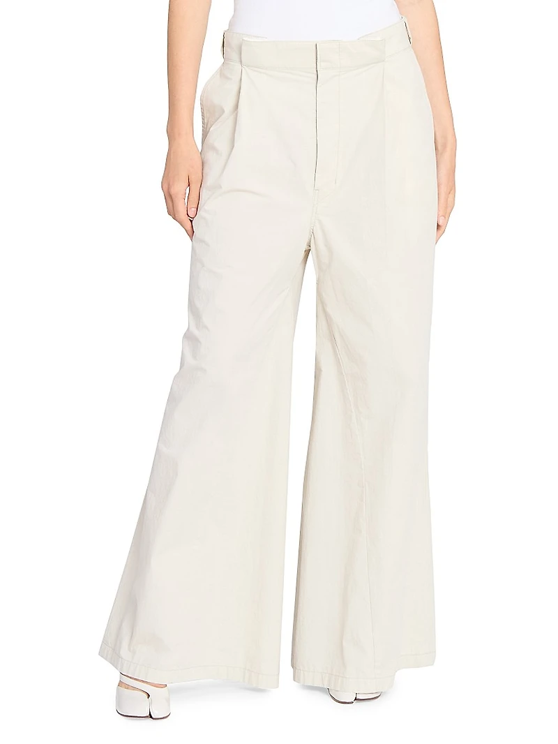 Pleated Flare Pants