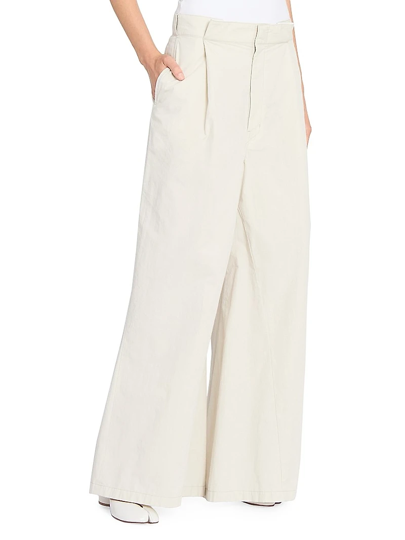 Pleated Flare Pants