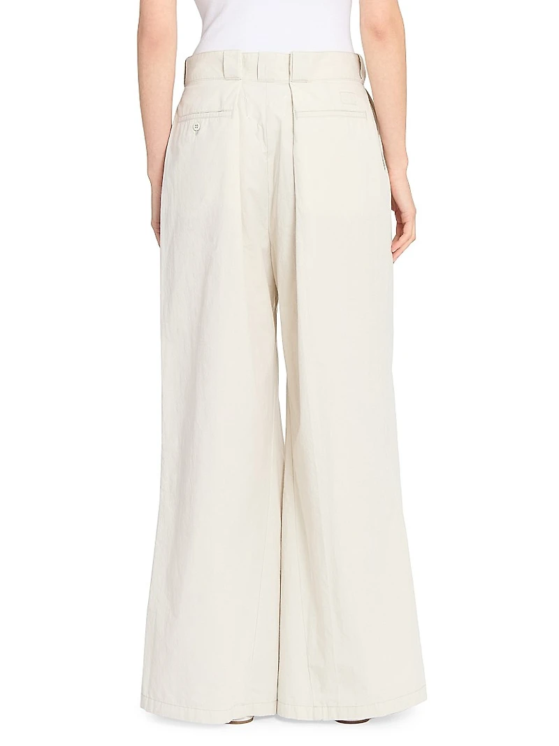 Pleated Flare Pants