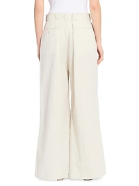 Pleated Flare Pants