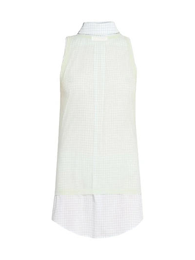 Layered Check Sleeveless Top