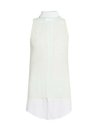 Layered Check Sleeveless Top