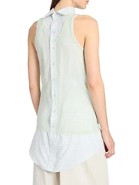 Layered Check Sleeveless Top