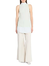 Layered Check Sleeveless Top