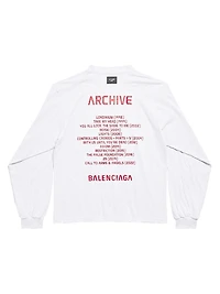 Balenciaga Music Archive Series Connected Long Sleeve T-shirt Medium Fit
