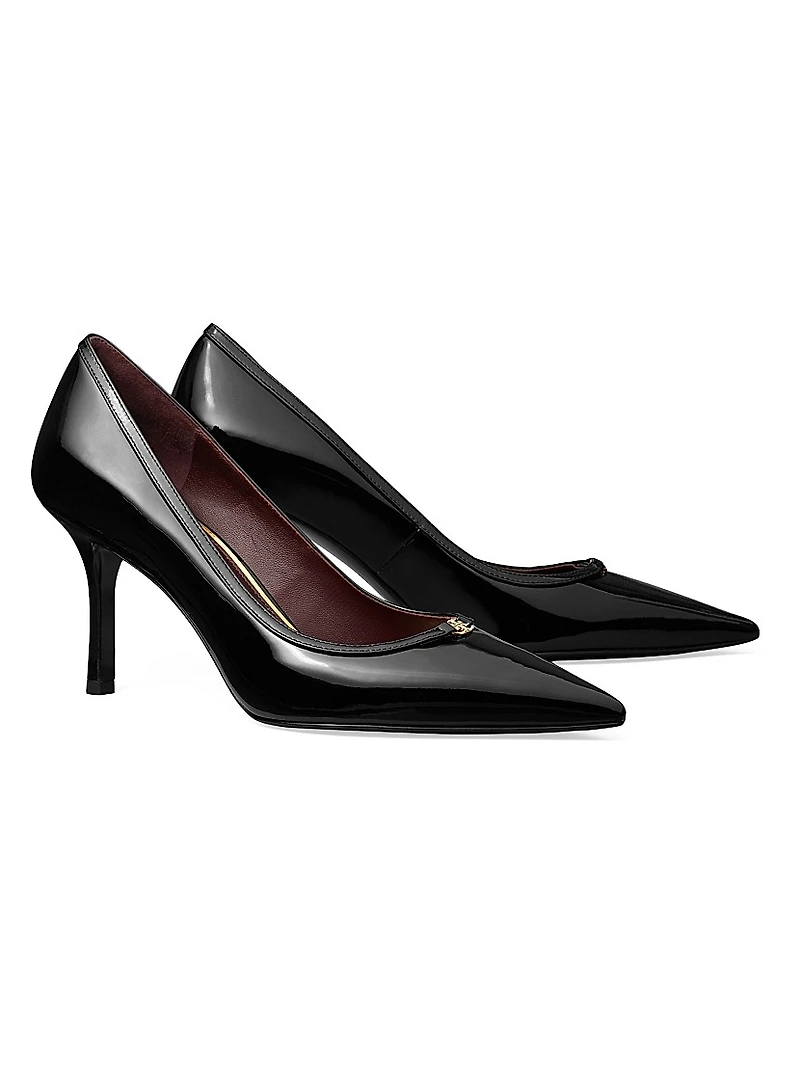 Double T Buckle 80MM Leather Pumps