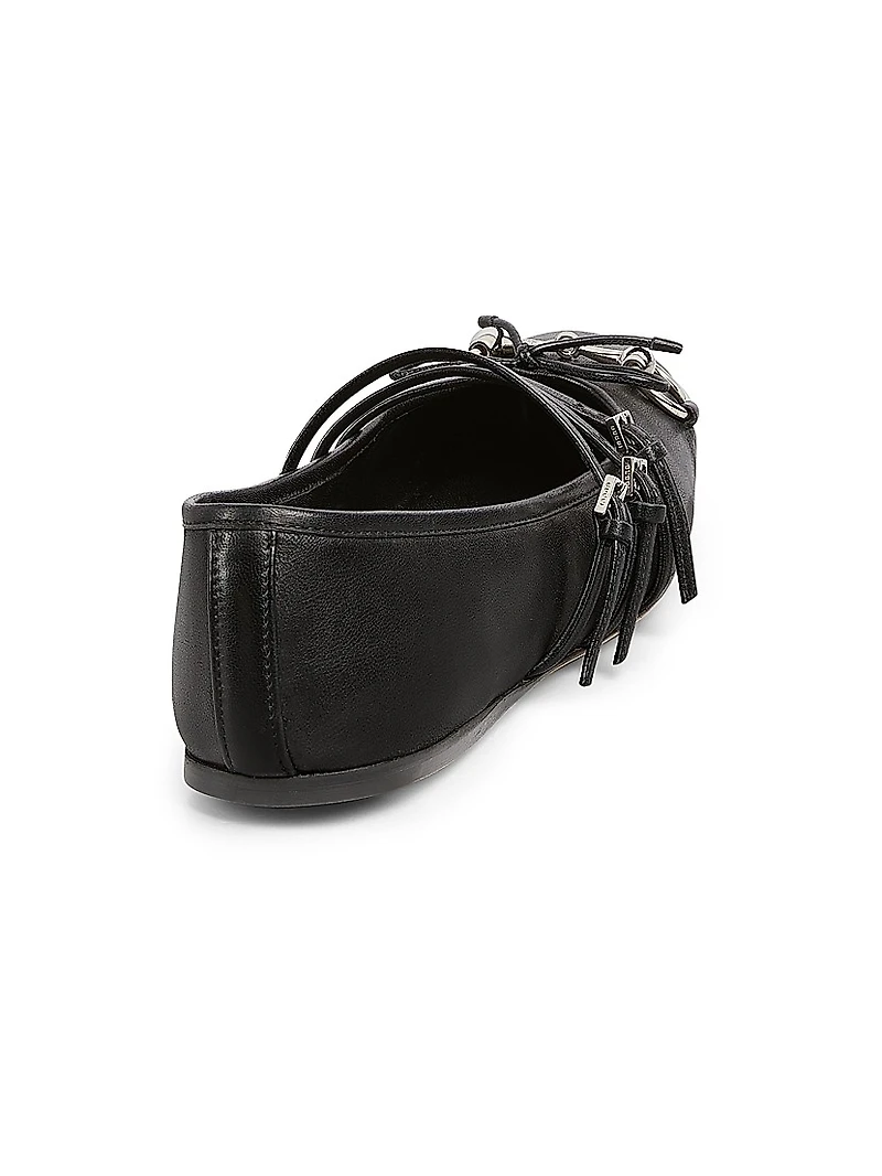 Horsebit Leather Ballet Flats