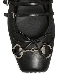 Horsebit Leather Ballet Flats