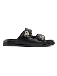 Marmont Leather Flat Sandals