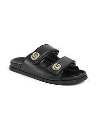Marmont Leather Flat Sandals