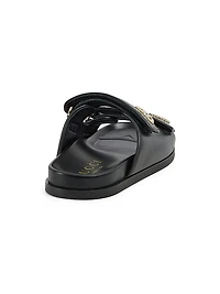 Marmont Leather Flat Sandals