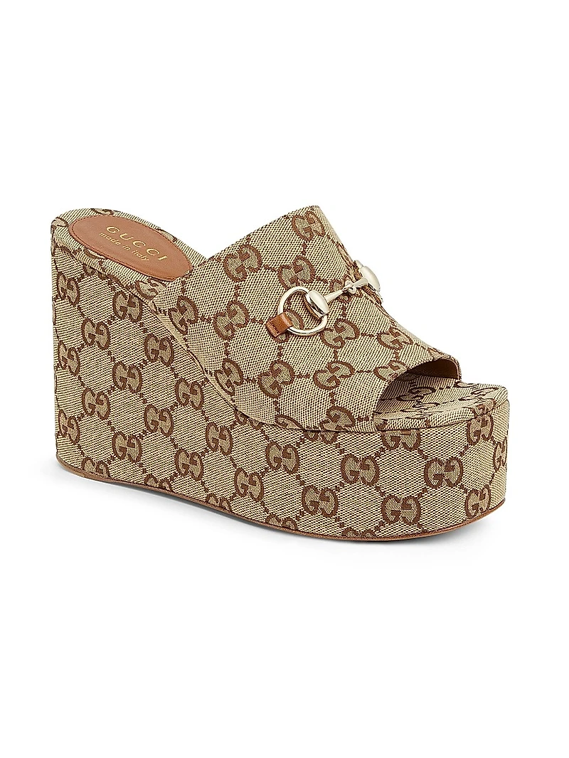 Carmen Canvas Slip-On Platform Sandals