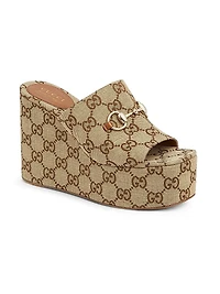 Carmen Canvas Slip-On Platform Sandals