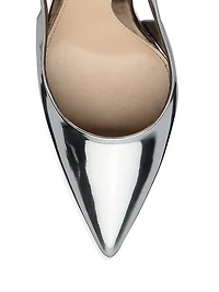 Signoria 100MM Metallic Leather Slingback Pumps