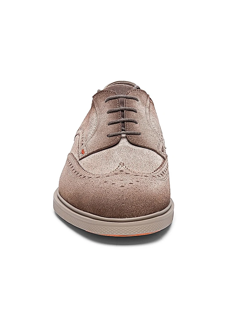Easy Brogue Suede Dress Shoes