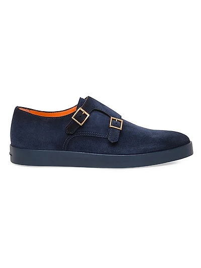 Atlantis Suede Double Monk Strap Shoes