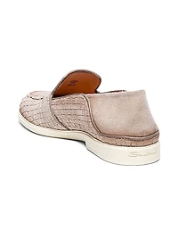 Malibu Woven Suede Loafers
