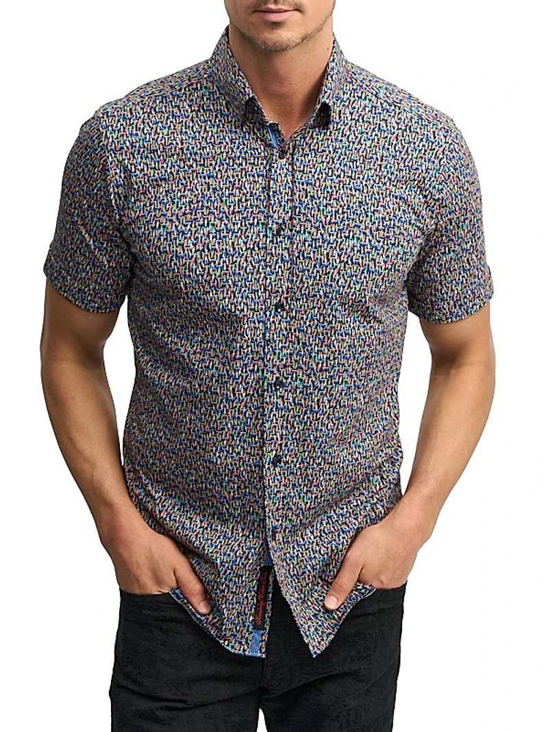 Ritter Printed Short-Sleeve Knit Shirt