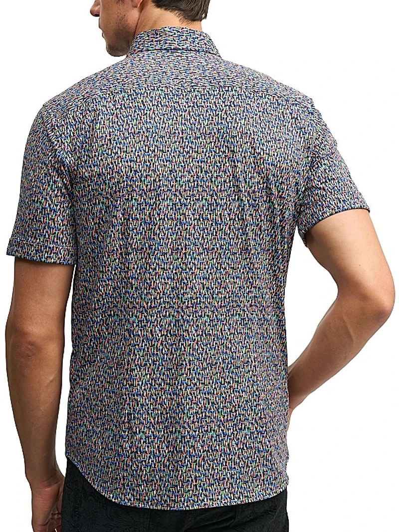 Ritter Printed Short-Sleeve Knit Shirt