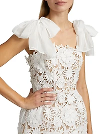 Maia Appliqué Lace Fit & Flare Minidress