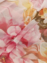 Bedouin Rose Ruffle V-Neck Minidress