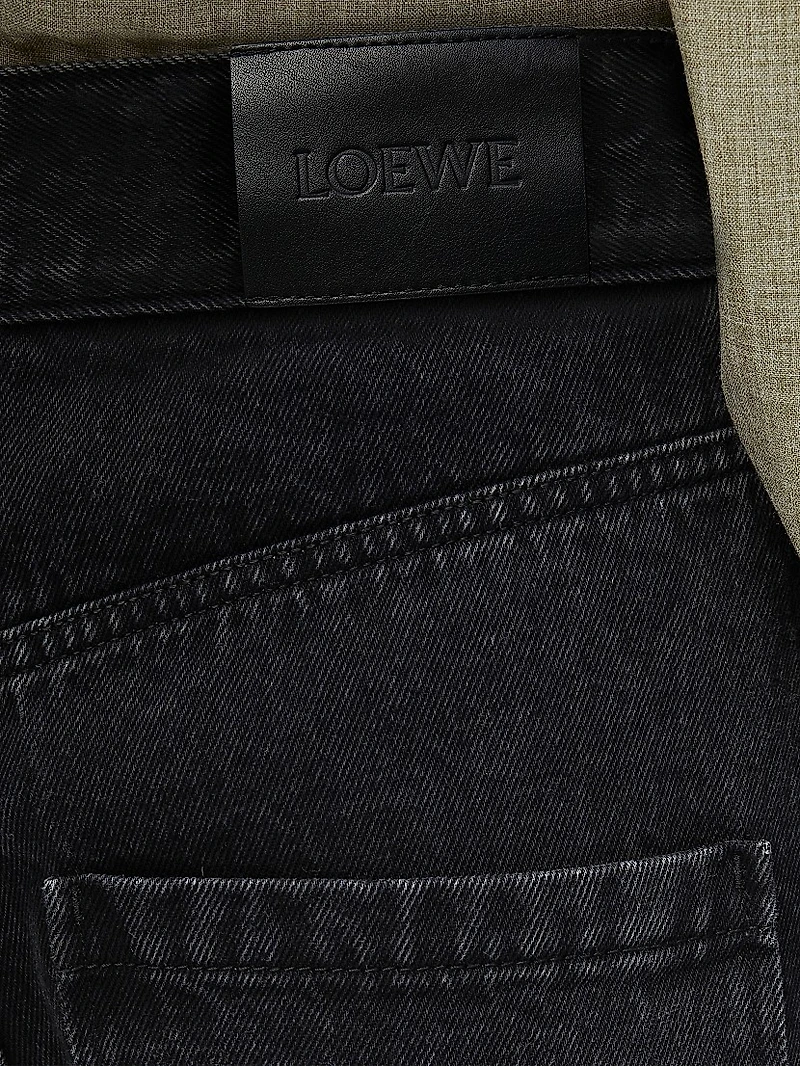 Anagram Denim Mid-Rise Baggy Jeans
