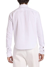 Cotton-Blend Button-Front Shirt