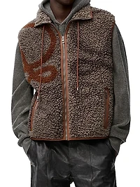 Anagram Logo Sherpa Vest