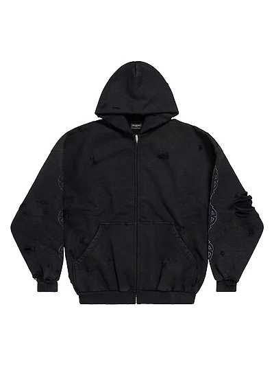 Paris Moon Outerwear Zip-Up Oversized Hoodie