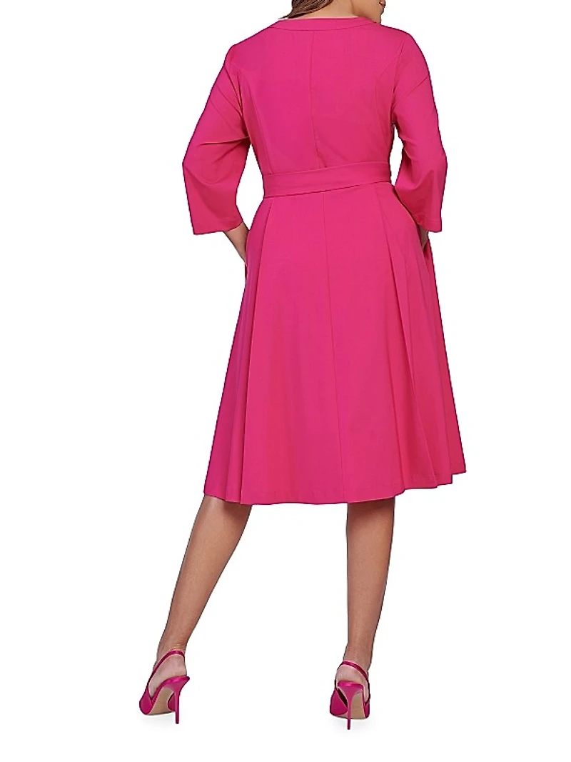 Luisa Button-Front Dress