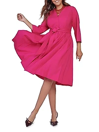 Luisa Button-Front Dress