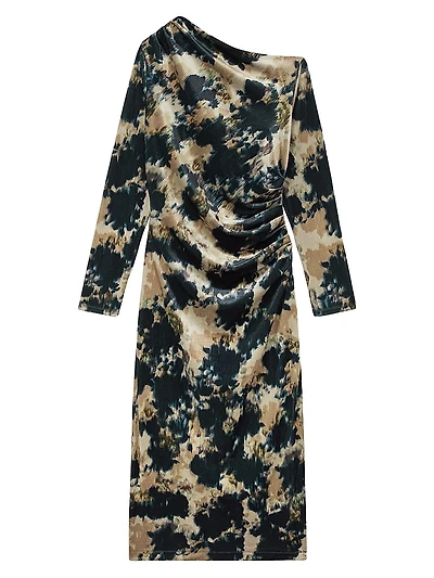 Briana Tie-Dye Velvet Maxi Dress