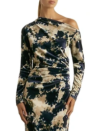 Briana Tie-Dye Velvet Maxi Dress