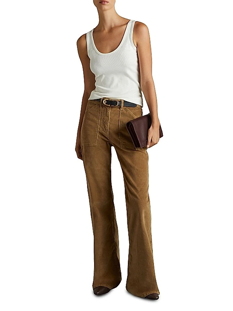 Marie Corduroy Flare Trousers