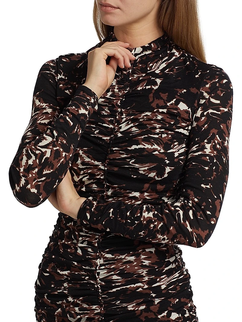 Carolina Ruched Jersey Minidress