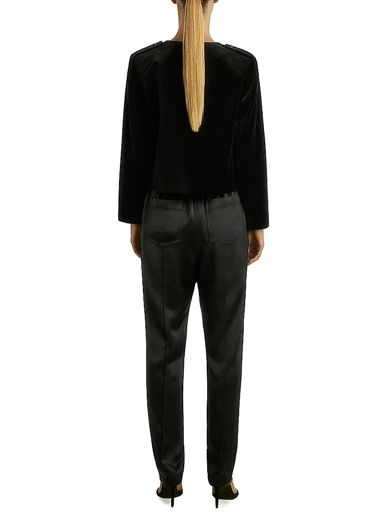 Elea Satin Tapered Trousers