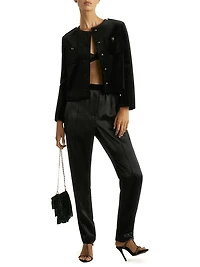 Elea Satin Tapered Trousers