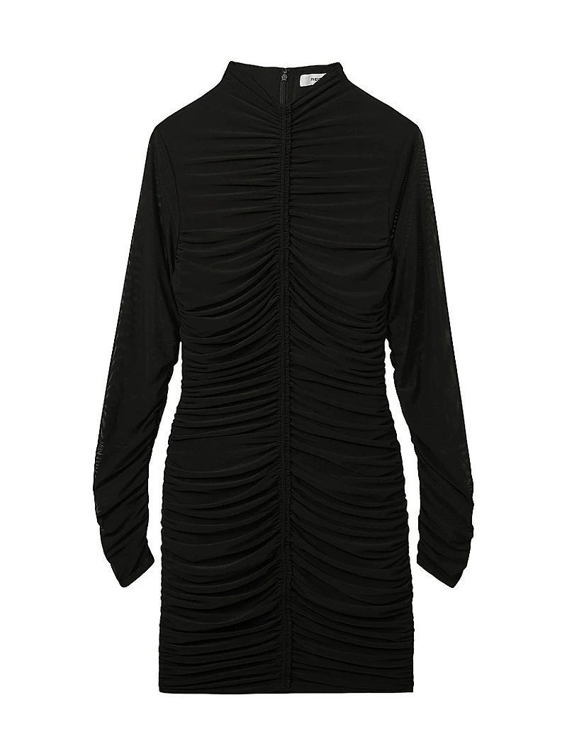 Sabrina Ruched Jersey Minidress