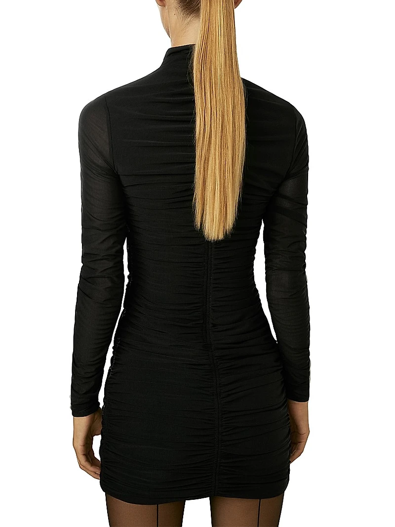Sabrina Ruched Jersey Minidress