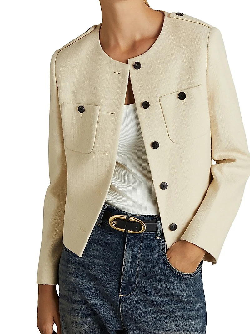 Blaine Wool Crop Jacket