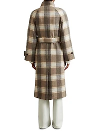 Piper Check Wool-Blend Coat